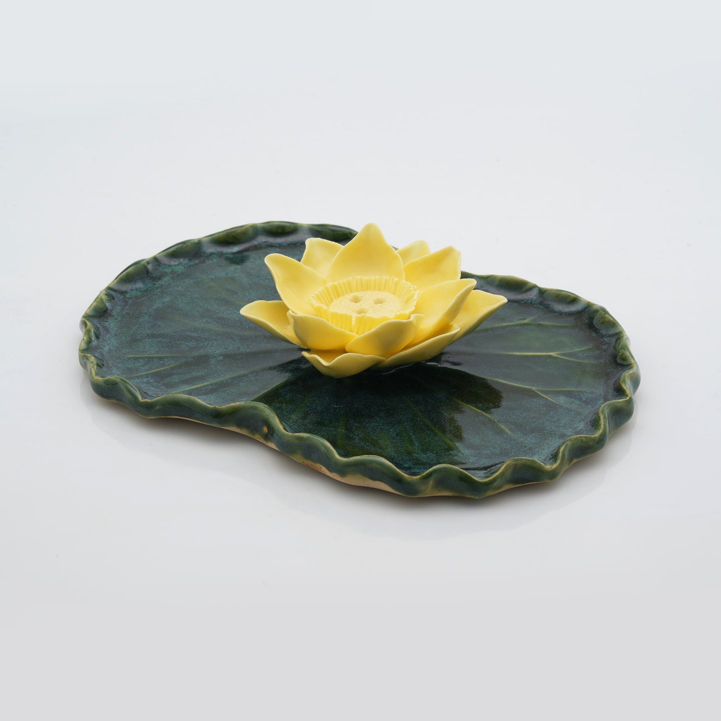 Half Lotus Plate Incense Holder