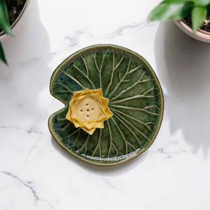 Full Lotus Plate Incense Holder