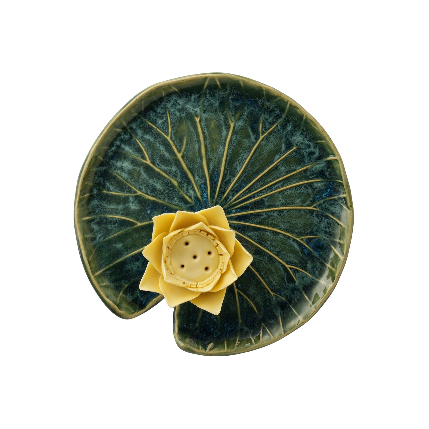 Full Lotus Plate Incense Holder