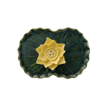 Half Lotus Plate Incense Holder
