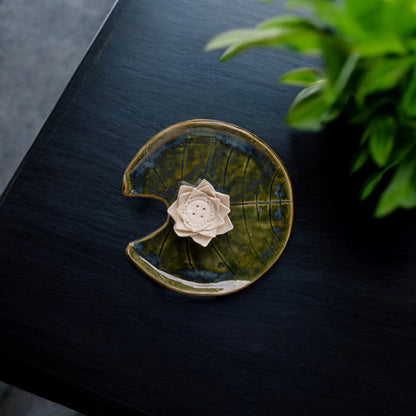 Full Lotus Plate Incense Holder